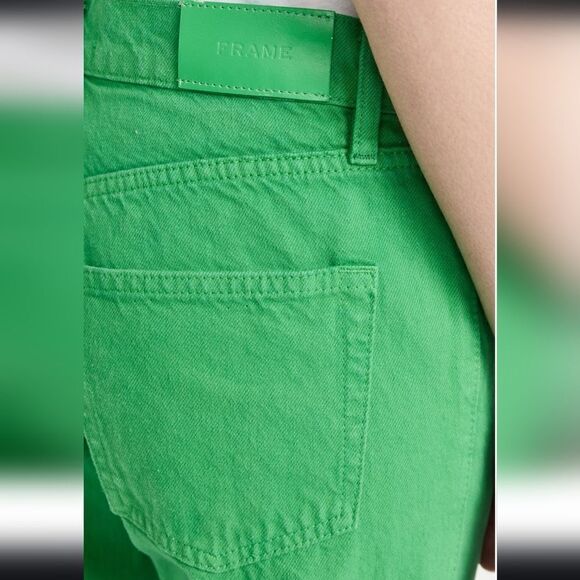 Frame Denim Le Slouch Jeans in Grass Green size 32 - Picture 6 of 11